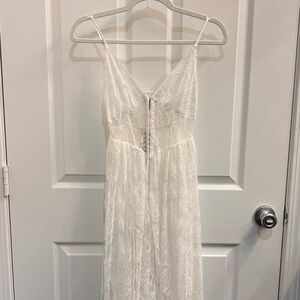 Urban Outfitters White Lace Midi Dress
